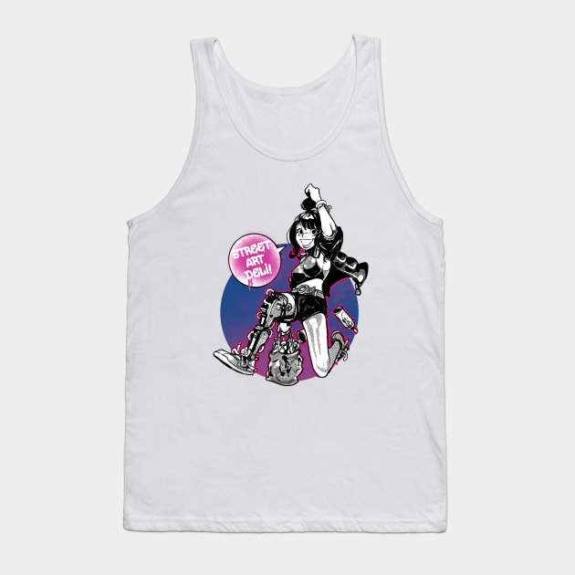 Street Art Deli Tank Top by Vlepkaaday